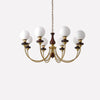 WOMO Swoop Arm Globe Chandelier-WM2378 thumbnail