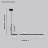 WOMO Linear Glass Globe Chandelier-WM2090 thumbnail