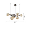 WOMO Colored Glass Ball Chandelier-WM2253 thumbnail
