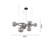 WOMO Colored Glass Ball Chandelier-WM2253 thumbnail