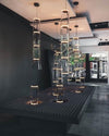 WOMO Glass Column Torchiere Floor Lamp-WM7018 thumbnail
