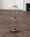 WOMO Glass Column Torchiere Floor Lamp-WM7018 thumbnail