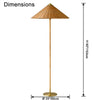 WOMO Rattan Fabric Cone Floor Lamp-WM7095 thumbnail