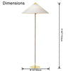 WOMO Rattan Fabric Cone Floor Lamp-WM7095 thumbnail