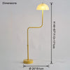 WOMO Dome Glass Telescoping Floor Lamp-WM7097 thumbnail