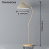 WOMO Pleated Gooseneck Floor Lamp-WM7119 thumbnail