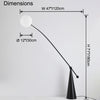 WOMO Glass Globe Cantilever Floor Lamp-WM7129 thumbnail