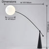WOMO Glass Globe Cantilever Floor Lamp-WM7129 thumbnail