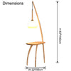 WOMO Hanging Wood Floor Lamp with Table-WM7130 thumbnail