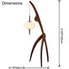 WOMO Flying Saucer Tripod Wood Floor Lamp-WM7136 thumbnail