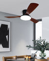 WOMO 3 Wood Blade Low Profile Ceiling Fan Lamp-WM5058 thumbnail