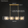 WOMO Textured Glass Linear Chandelier-WM2175 thumbnail