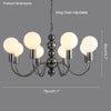WOMO Glass Globe Black Arm Chandelier-WM2173 thumbnail