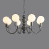 WOMO Glass Globe Black Arm Chandelier-WM2173 thumbnail