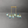 WOMO Peacock Blue Art Glass Chandelier-WM2213 thumbnail