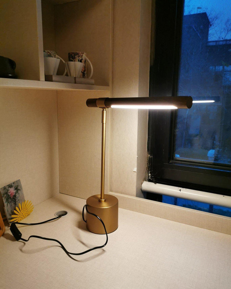 WOMO Walnut-lookalike Cantilever Table Lamp-WM8010