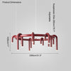 WOMO U-tubes Red Round Chandelier-WM2157 thumbnail