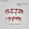WOMO U-tubes Red Round Chandelier-WM2157 thumbnail