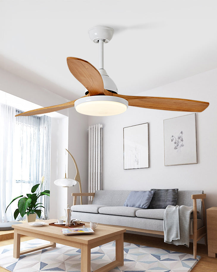 WOMO 3 Wood Blade Ceiling Fan Lamp - WM5242