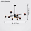 WOMO Rose Gold Arm Chandelier-WM2644 thumbnail