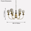 WOMO Swoop Arm Globe Chandelier-WM2378 thumbnail