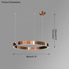 WOMO Black/Gold Ring Led Chandelier-WM2009 thumbnail