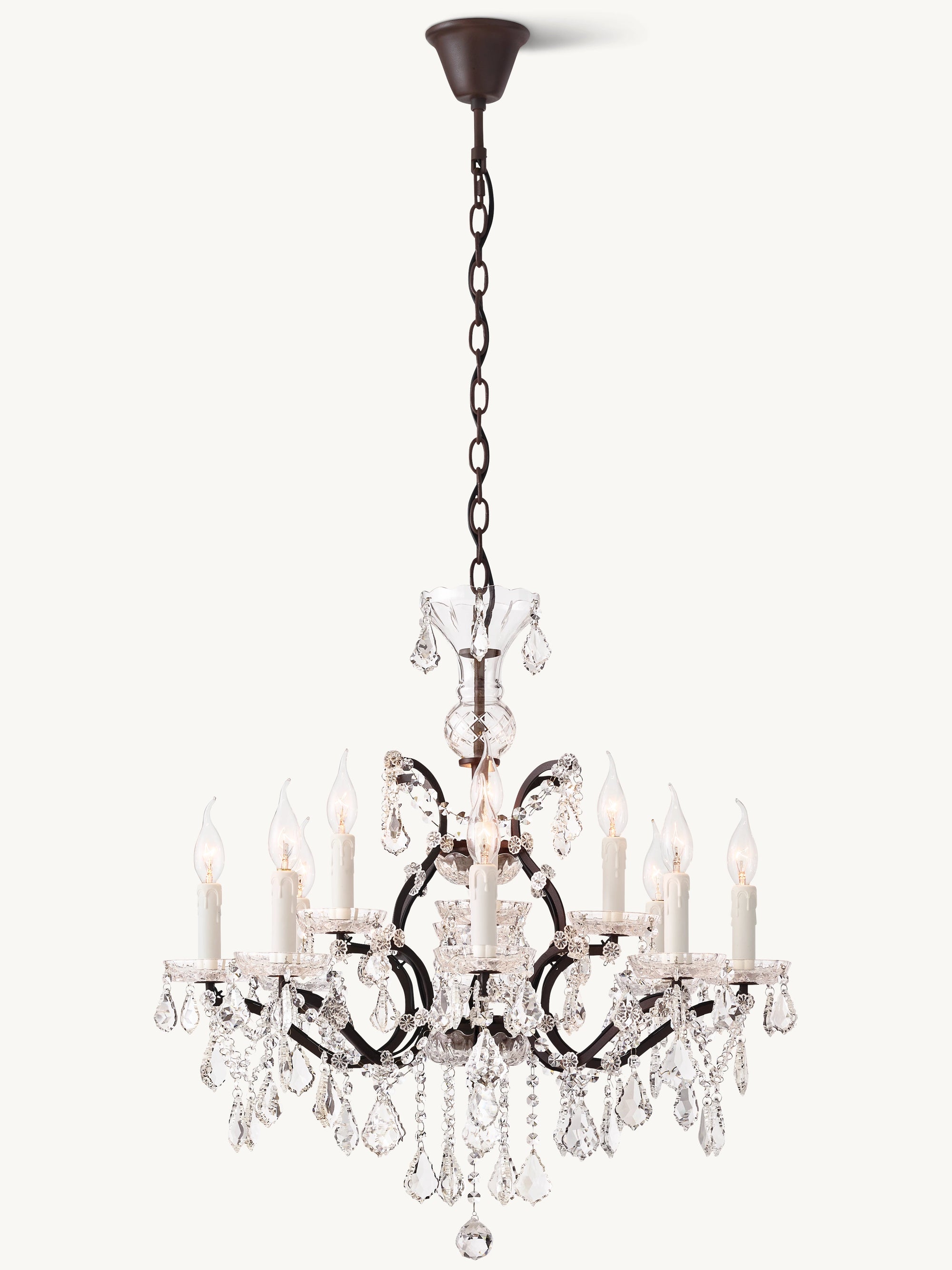 WOMO Candelabra Crystal Chandelier - Rococo