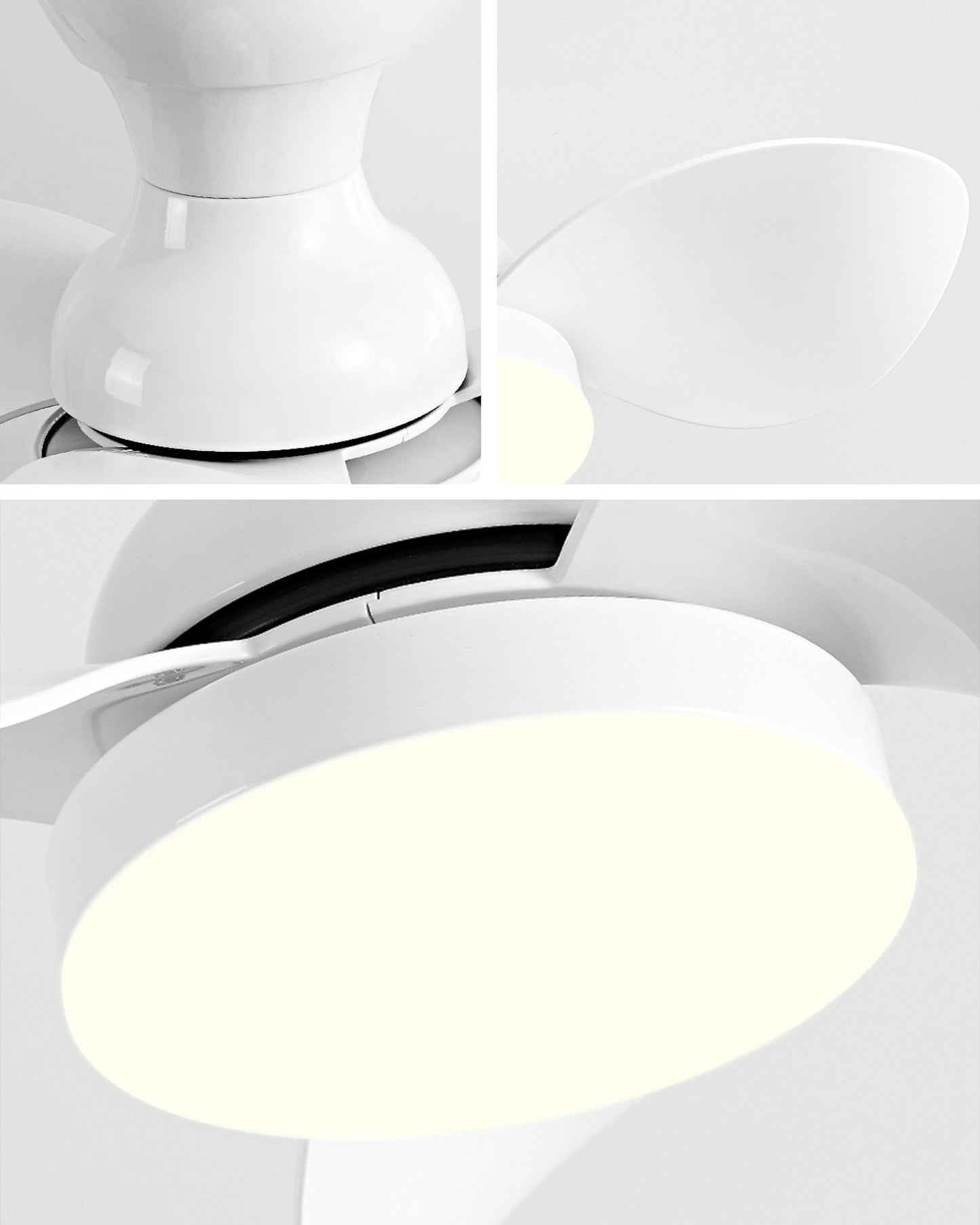 WOMO 22 Inch Small Low Profile Ceiling Fan Lamp - WM5229