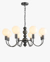 WOMO Glass Globe Black Arm Chandelier-WM2173 thumbnail