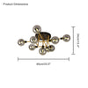 WOMO Ribbed Smoked/Green Glass Globe Ceiling Light-WM1110 thumbnail