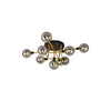 WOMO Ribbed Smoked/Green Glass Globe Ceiling Light-WM1110 thumbnail