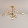 WOMO Glass Globe Brass Arm Chandelier-WM2255 thumbnail