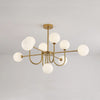 WOMO Glass Globe Brass Arm Chandelier-WM2255 thumbnail