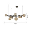 WOMO Colored Glass Ball Chandelier-WM2253 thumbnail