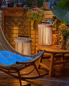 WOMO Outdoor Solar Portable Wicker Lantern-WM9020 thumbnail