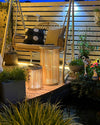 WOMO Outdoor Solar Portable Wicker Lantern-WM9020 thumbnail