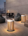 WOMO Outdoor Solar Portable Wicker Lantern-WM9020 thumbnail