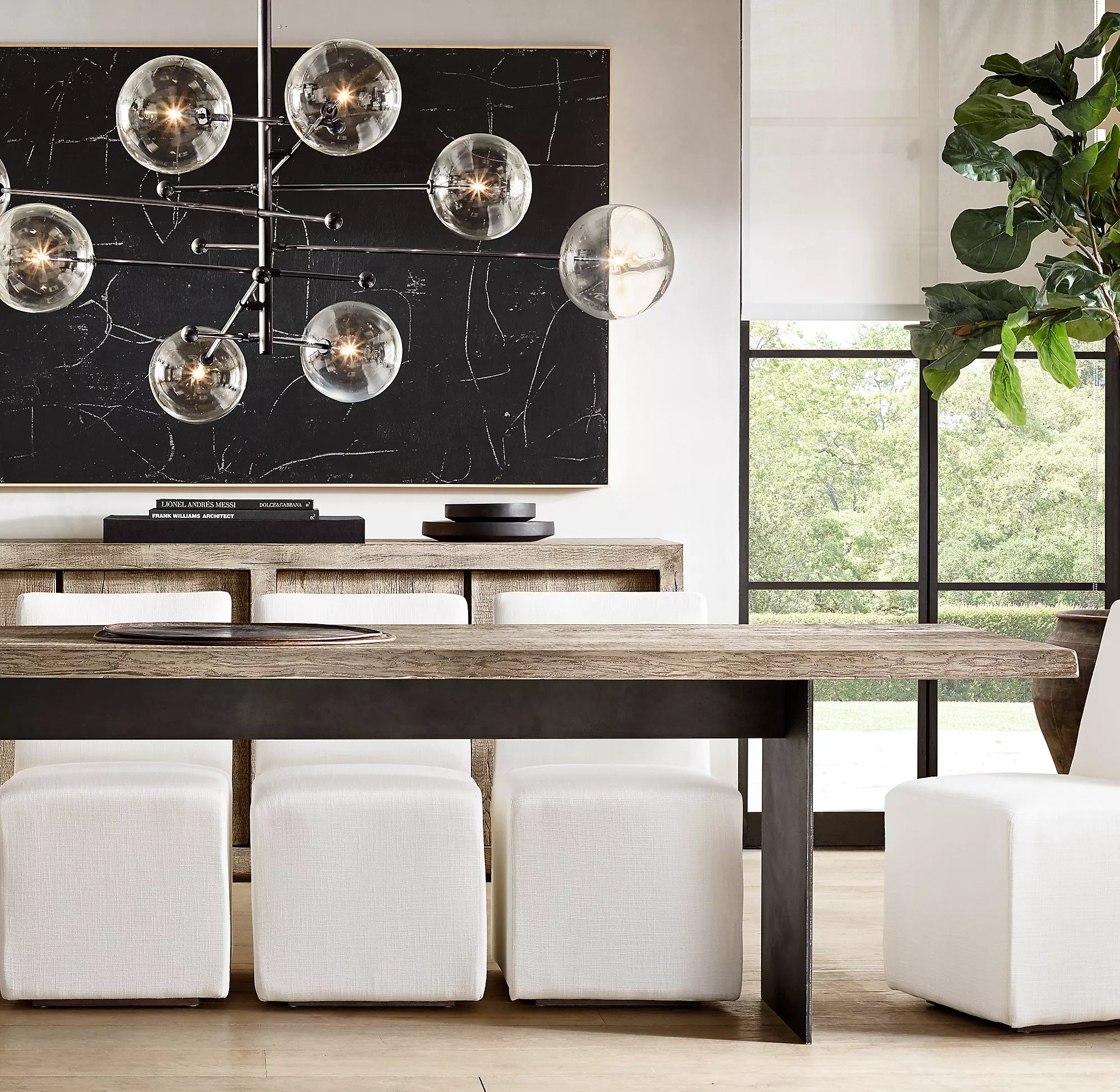 WOMO Sputnik Globe Glass Chandelier - Mobile