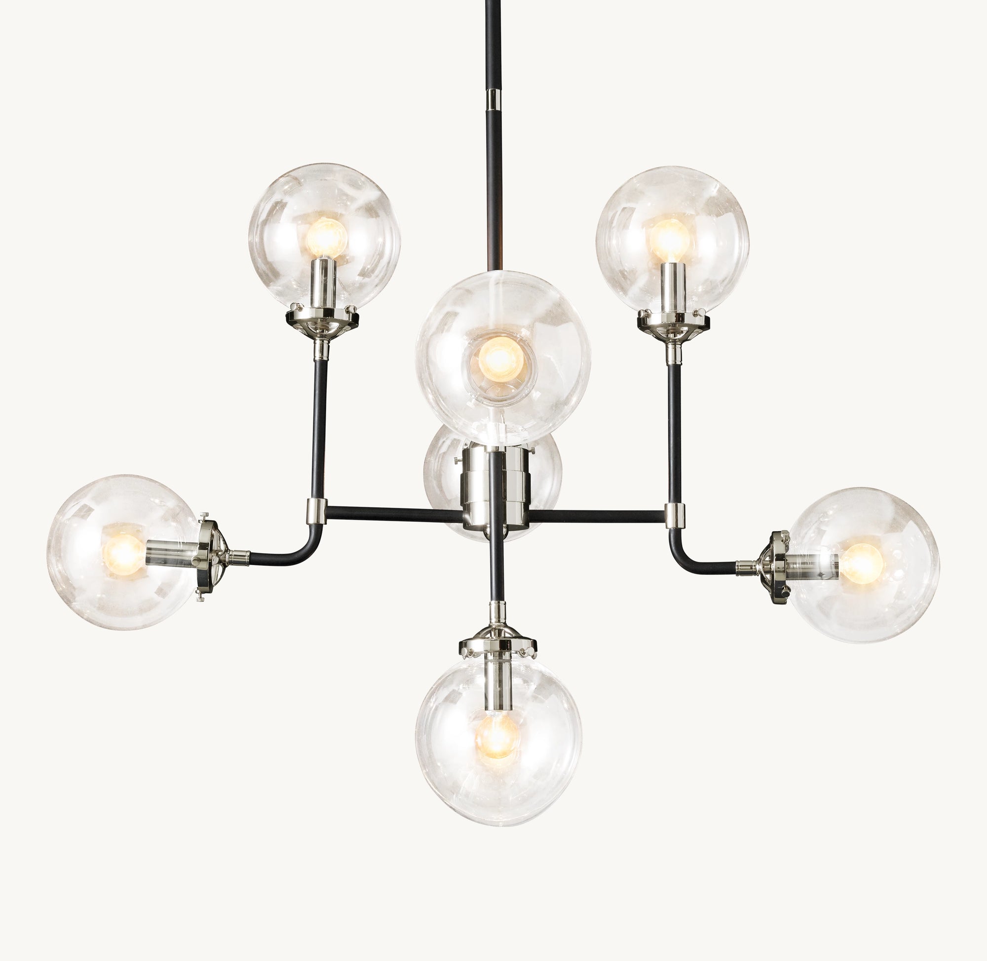 WOMO Clear Glass Sputnik Globe Chandelier - Bistro