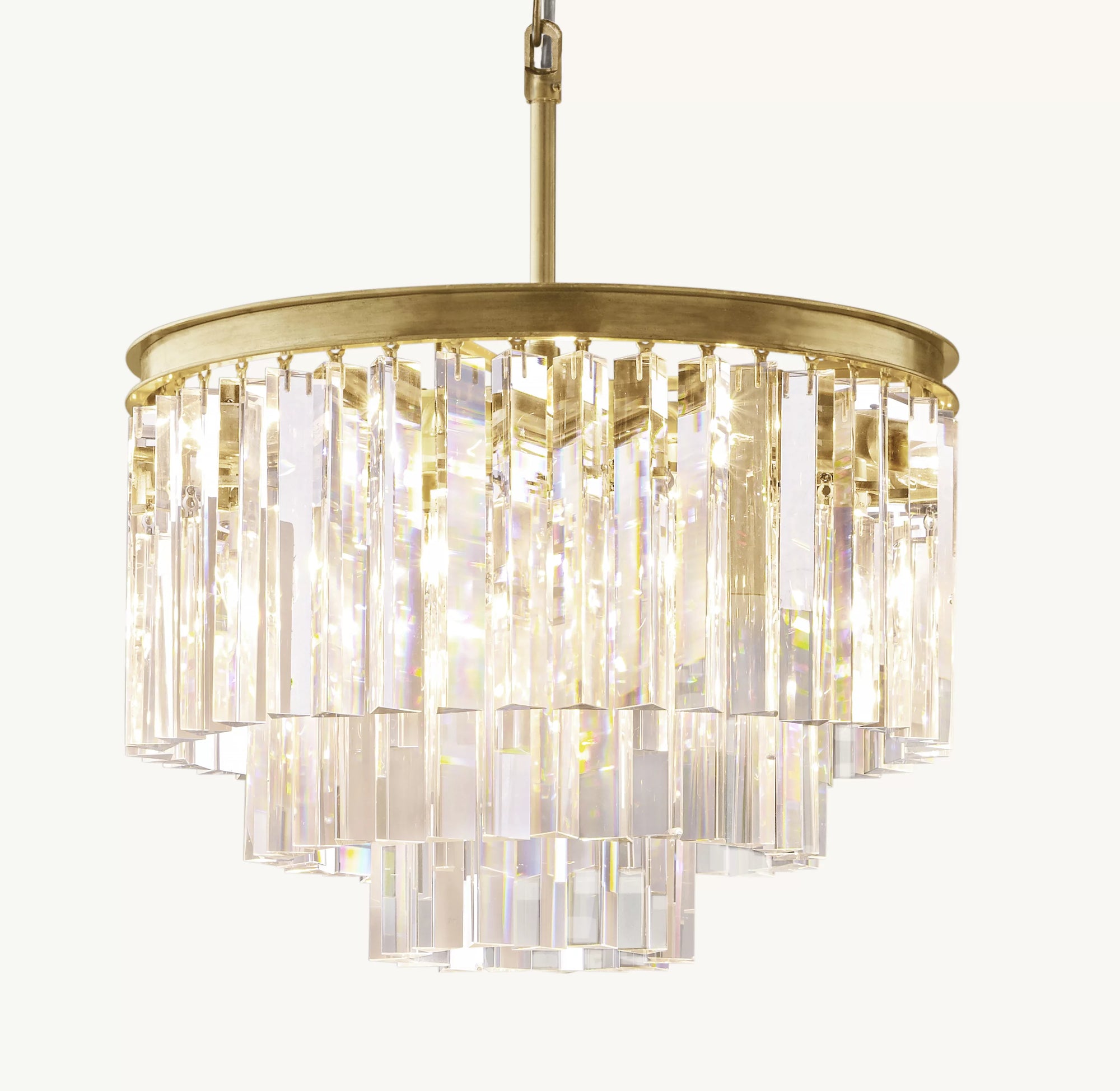 WOMO Crystal Prism Tiered Chandelier - Odeon