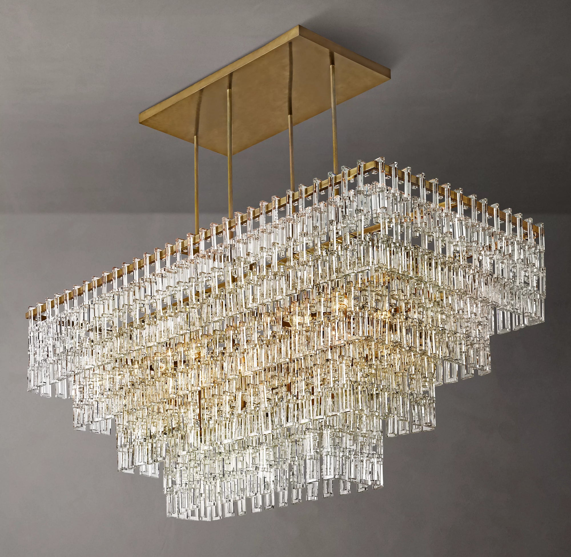 WOMO Chain Crystal Rectangular Chandelier - Marignan