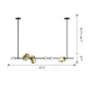 WOMO Sculptural Linear/Vertical Pendant Chandelier-WM2041 thumbnail