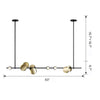 WOMO Sculptural Linear/Vertical Pendant Chandelier-WM2041 thumbnail
