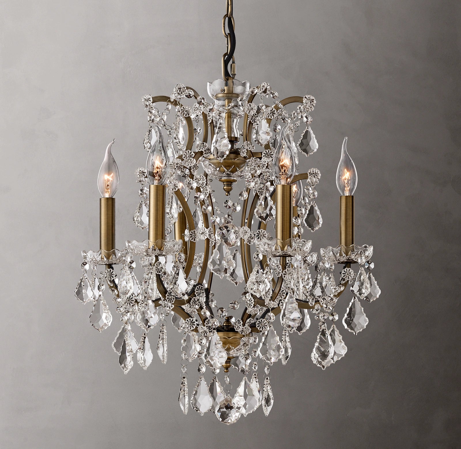 WOMO Candelabra Crystal Chandelier - Rococo