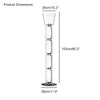 WOMO Glass Column Torchiere Floor Lamp-WM7018 thumbnail