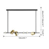 WOMO Sculptural Linear/Vertical Pendant Chandelier-WM2041 thumbnail