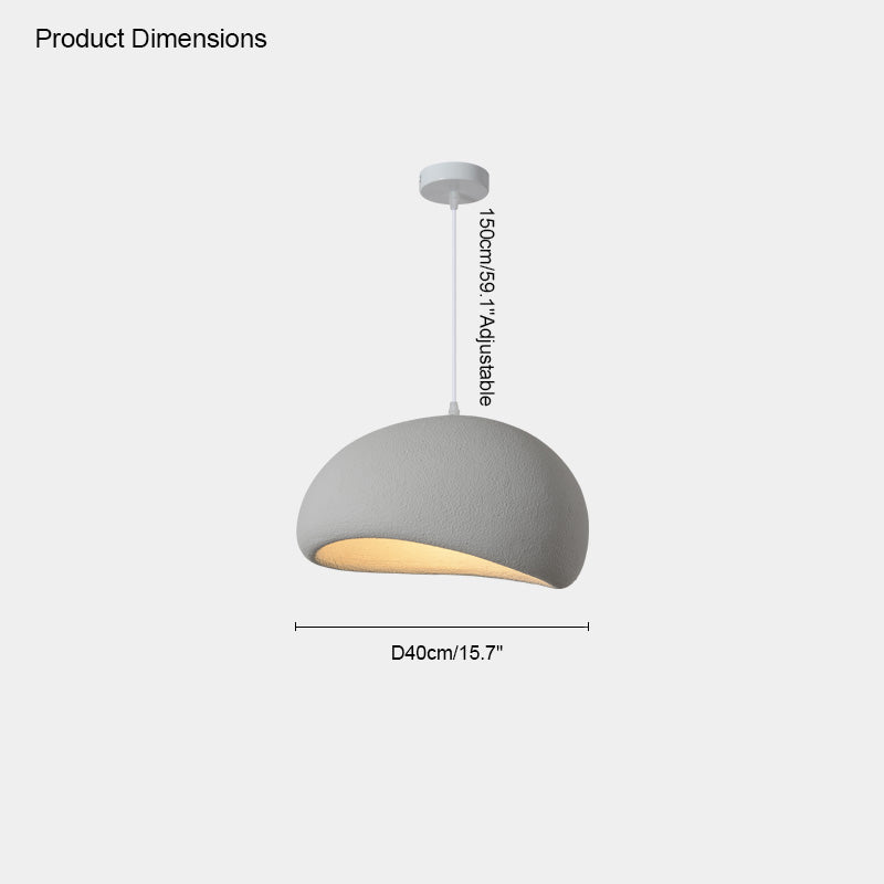 A-style grey asymmetric resin pendant, Ø15.7 in