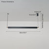 WOMO Black Linear Pendant Light-WM2182 thumbnail