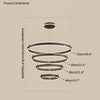 WOMO Tiered Black Rings Chandelier-WM2172 thumbnail