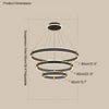 WOMO Tiered Black Rings Chandelier-WM2172 thumbnail